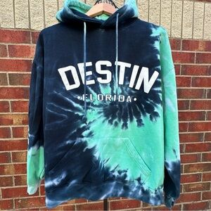 Exist Destin FL Hoodie Tie-Die Heavy Warm Destinationcore Vacation Lounge Cozy L